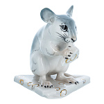 0062267/малая  Фарфор Скульптура "МЫШЬ НА СЫРЕ"