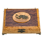 0074446 Нат.дерево ШКАТУЛКА  Жар-птица Карельская береза, кр дерево