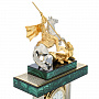 Часы из малахита с гравировкой "Георгий Победоносец", фотография 6. Интернет-магазин ЛАВКА ПОДАРКОВ