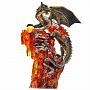 Скульптура из бронзы и янтаря "Дракон на скале", фотография 1. Интернет-магазин ЛАВКА ПОДАРКОВ