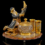 0028757/ 240021/0912  Златоуст ИКОРНИЦА  "В гостях у сказки" ( позолота, агат)   в П/У 