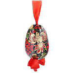 0029500  Хохлома Сувенир ПАСХАЛЬНОЕ яйцо "ЯЙЦО С БАНТОМ" 10см