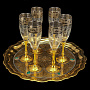 Питейный набор для шампанского на 6 персон. Златоуст, фотография 1. Интернет-магазин ЛАВКА ПОДАРКОВ