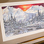 Картина на перламутре "Зима в горах" 42х32 см, фотография 3. Интернет-магазин ЛАВКА ПОДАРКОВ