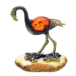 0047331/1540 Сувенир Птица Фламинго Мама Сувенир (коньячный)