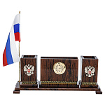 0078382 Нат.камень Письменный набор , Обсидиан,  ОМ-146/с