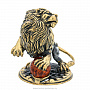 Статуэтка с янтарем "Лев", фотография 2. Интернет-магазин ЛАВКА ПОДАРКОВ