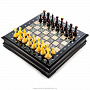 Шахматный ларец с натуральным перламутром и фигурами из янтаря, фотография 23. Интернет-магазин ЛАВКА ПОДАРКОВ