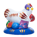 Ковровская игрушка Сувенир-Подсвечник КУРОЧКА в ПЛАТКЕ 6*6*5см
