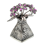 0071181  Юв.Миниатюра Колокольчик Полевые цветы КОСМЕЯ т.р.  Бронза