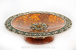 16073-С Янтарь Блюдо "Восточная сказка"  в ПУ Серебро 875* 