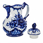 Чайник "Подарочный". Гжель, фотография 1. Интернет-магазин ЛАВКА ПОДАРКОВ