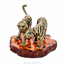 Статуэтка с янтарем "Тигры Саванна", фотография 2. Интернет-магазин ЛАВКА ПОДАРКОВ