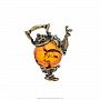 Статуэтка с янтарем "Чайник", фотография 1. Интернет-магазин ЛАВКА ПОДАРКОВ