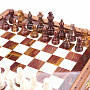 Шахматы деревянные с полем и фигурами из мрамора "Американские" 43х43 см, фотография 1. Интернет-магазин ЛАВКА ПОДАРКОВ