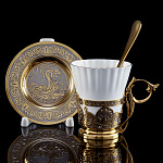  Златоуст КОФЕЙНЫЙ НАБОР "Лебедь" в П/У (чашка+блюдце+ложка)