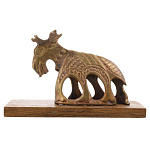 Скульптура из бронзы и дерева "Олень"