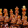 Шахматы в ларце с янтарными фигурами "Амбассадор", фотография 2. Интернет-магазин ЛАВКА ПОДАРКОВ
