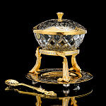 200858 Златоуст ИКОРНИЦА ТРИ ОСЕТРА, Золото, Никель, в П/У 