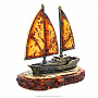 Статуэтка с янтарем "Корабль Попутный ветер", фотография 5. Интернет-магазин ЛАВКА ПОДАРКОВ