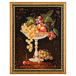 Картина янтарная  "Ваза с фруктами" 30х40 см
