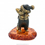 Статуэтка с янтарем "Собака - зимнее счастье", фотография 2. Интернет-магазин ЛАВКА ПОДАРКОВ