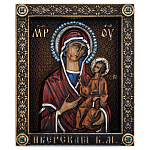 Икона деревянная "Божья Матерь Иверская" 15х12 см