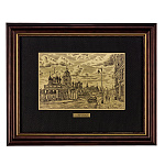 Офорт черно-белый "Москва. Улица Варварка" 25х32 см