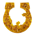 Подкова-ключница из янтаря "Жар-птица"