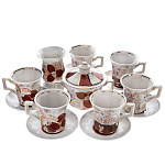 -6 п Сервиз чайно-кофейный "КЛУБНИЧКА" 6 персон (14 предметов)