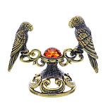 0047344/1779.1 Сувенир Птицы Попугаи Лоро парк б/п Сувенир (коньячный)