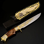 0049411 Златоуст Боровик большой "С" (кап, зол колп.) с накладкой на ножне NZK -4589 