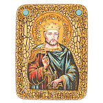 0050734/15*20см Икона подарочная"Св. Князь Вячеслав Чешский"мор.дуб(RTI-373.m)