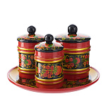 0039732 Хохлома Набор д/стола "Русь" из 4 пр. (Высшая категория) 63200000004