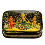 0056811/13*9см Лаковая миниатюра Палех ШКАТУЛКА "Снегурочка" Седова 