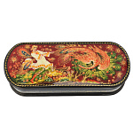 0042401/15*6 Лаковая миниатюра Шкатулка "Жар-Птица" (АР Фиськова) 15*6см (057-4)