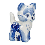 0078079 ГЖЕЛЬ Скульптура КОТИК БАРСИК, стоит,  h=10 см