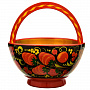 Корзинка Хохлома, фотография 7. Интернет-магазин ЛАВКА ПОДАРКОВ