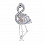 Брошь со стразами "Фламинго", фотография 2. Интернет-магазин ЛАВКА ПОДАРКОВ