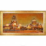 Янтарная картина "Санкт-Петербург. Исаакиевская площадь" 40x80 см