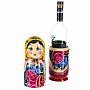 Футляр для бутылки 0,5 л "Матрешка Семеновская", фотография 1. Интернет-магазин ЛАВКА ПОДАРКОВ