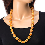 0054776  БУСЫ янтарные БАНАН (янтарь заливка)