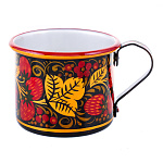 0072444  Хохлома КРУЖКА клубника  0,4л