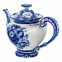 Чайник "Подарочный". Гжель, фотография 1. Интернет-магазин ЛАВКА ПОДАРКОВ
