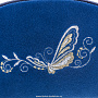 Косметичка бархатная "Бабочка". Темно-синяя с вышивкой, фотография 3. Интернет-магазин ЛАВКА ПОДАРКОВ
