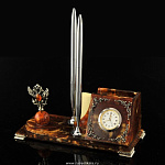 0021284-Б Янтарь Бронза Письменный набор "Державный" 