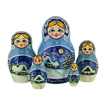 Матрешка "Зима" 5 мест