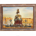 Картина янтарная "Памятник Николаю I на Исаакиевской площади"