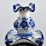 -зол Гжель Подсвечник "Малый" 7*6,5см в золоте Церк.свеча Авт. Алехин С.С. в ассортименте