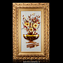 Картина янтарная "Цветы в вазе" 96х61 см, фотография 1. Интернет-магазин ЛАВКА ПОДАРКОВ